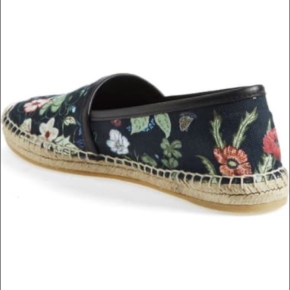 Gucci Pilar Floral Print Espadrille Flat